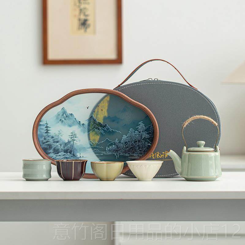 正品唐仙五大名窑功夫0具套组225新款年人茶喝茶泡茶专轻用高档礼