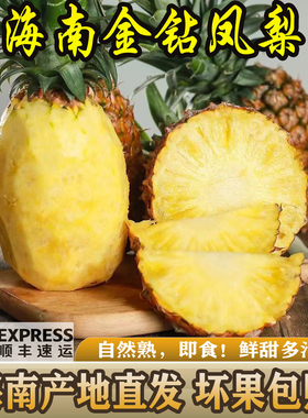 海南17号金钻凤梨新鲜现摘应季水果孕妇手撕无眼菠萝大果顺丰包邮