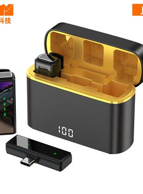 新款领夹麦克风j88智能降噪直播声卡专业收音无线麦迷你音响话筒