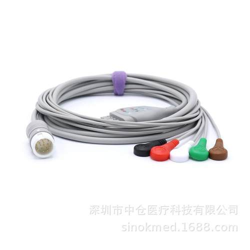 兼容FLP-PH12P一体化5导心电VM4/6/8/MP20/30/40/50/CM10