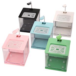 鱼缸水族箱背滤小型生态鱼缸办公家用桌面迷你炫彩背滤缸造景