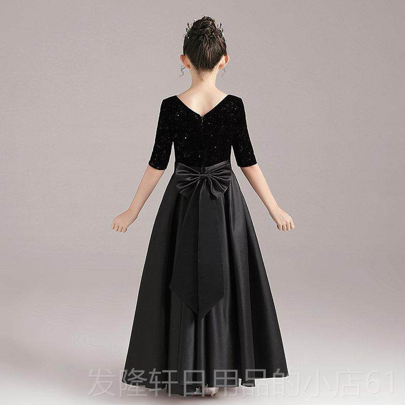 高档女童色V领钢琴礼服演服公主裙儿童管弦出乐袖团中缎面舞台装,童装/婴儿装/亲子装,儿童礼服,淘宝优惠券,粉丝福利购,淘宝优惠卷