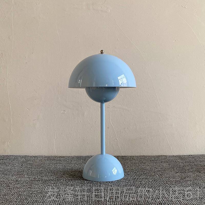 高档北欧丹麦花苞台灯LED长明结婚卧饰室桌装书氛围灯床头灯蘑灯