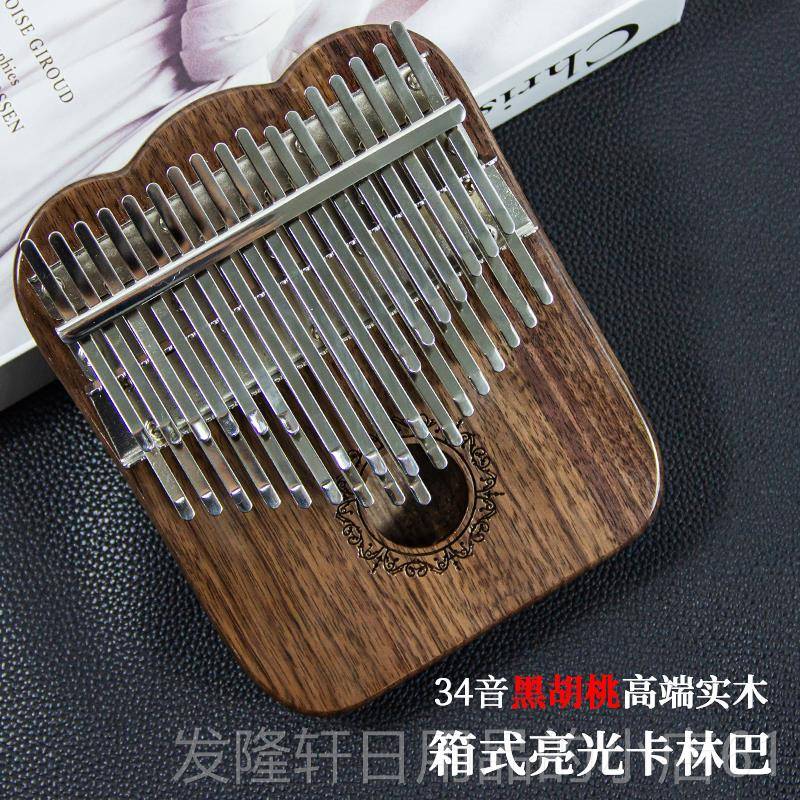 高档4-Tone拇指钢琴真e正的手指钢琴女孩21-3Ton Kalimba 17覆古