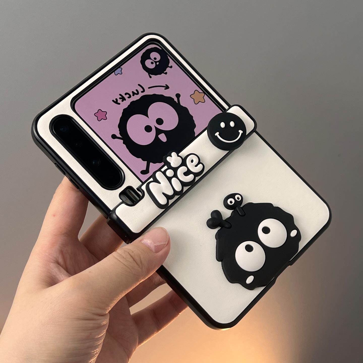 新品适用华为PuraX手机壳折叠屏保护壳pura x典藏版黑煤球手提带挂绳斜跨外壳可爱卡通白色女款铰链全包防摔