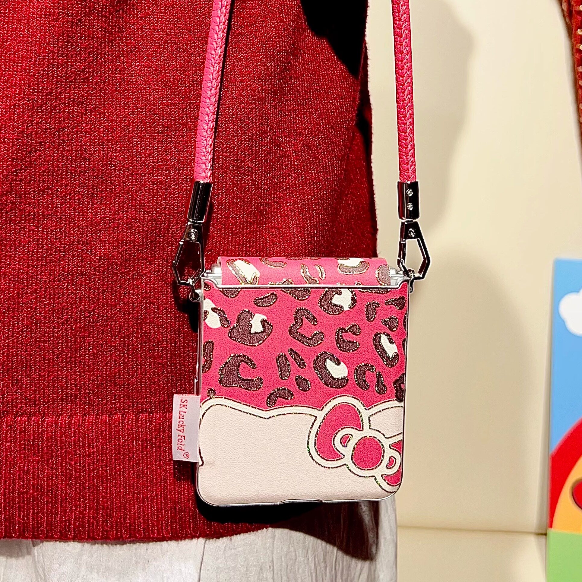 适用荣耀MagicVFlip手机壳小米mixflip2新款小折叠屏三星GalaxyZFlip7/6/5鎏金爱心豹纹防摔高级感全包外壳