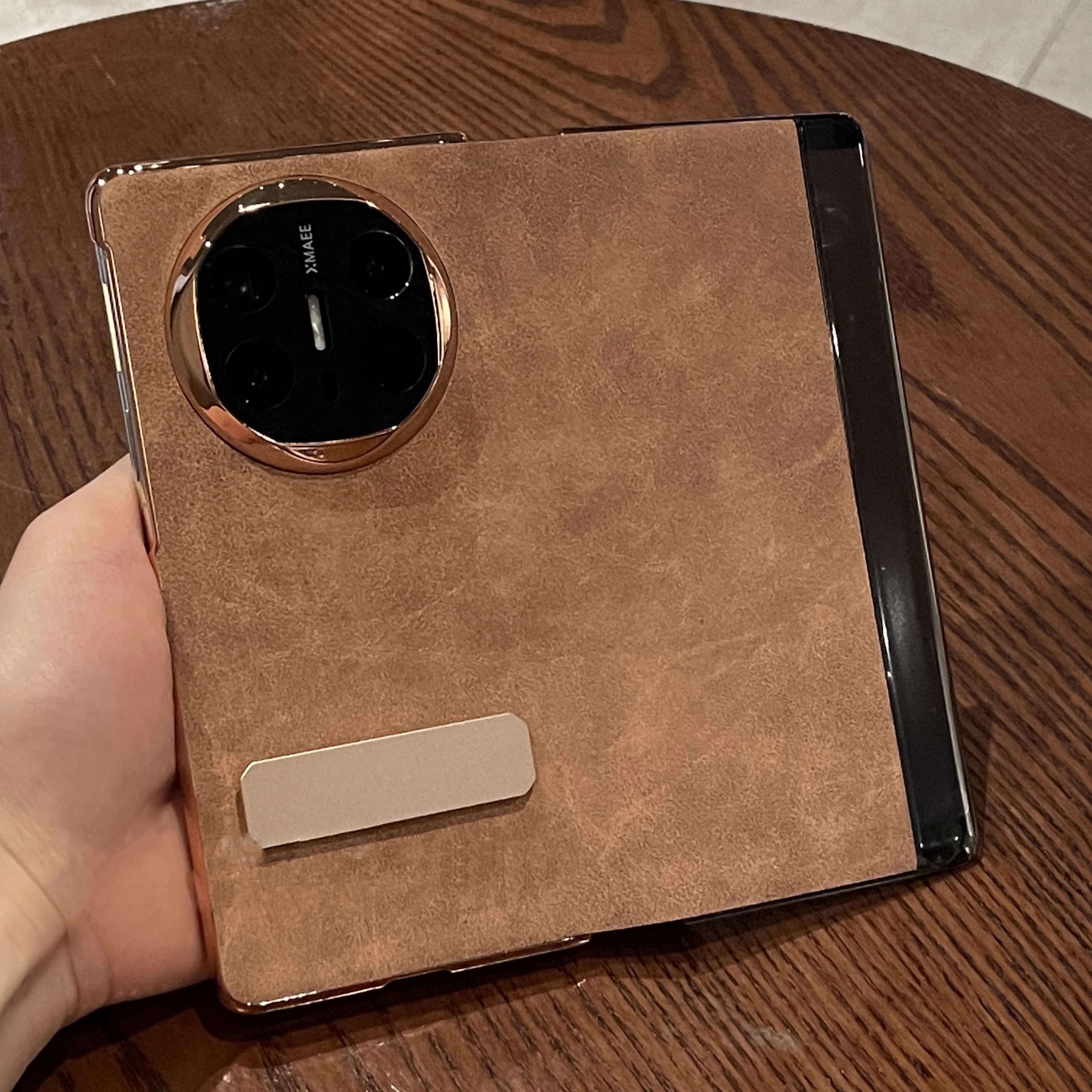 适用华为matex6手机壳新款x7折叠屏MateX5小羊皮X3智能视窗旋转支架典藏版高端商务全包防摔翻盖保护套男女