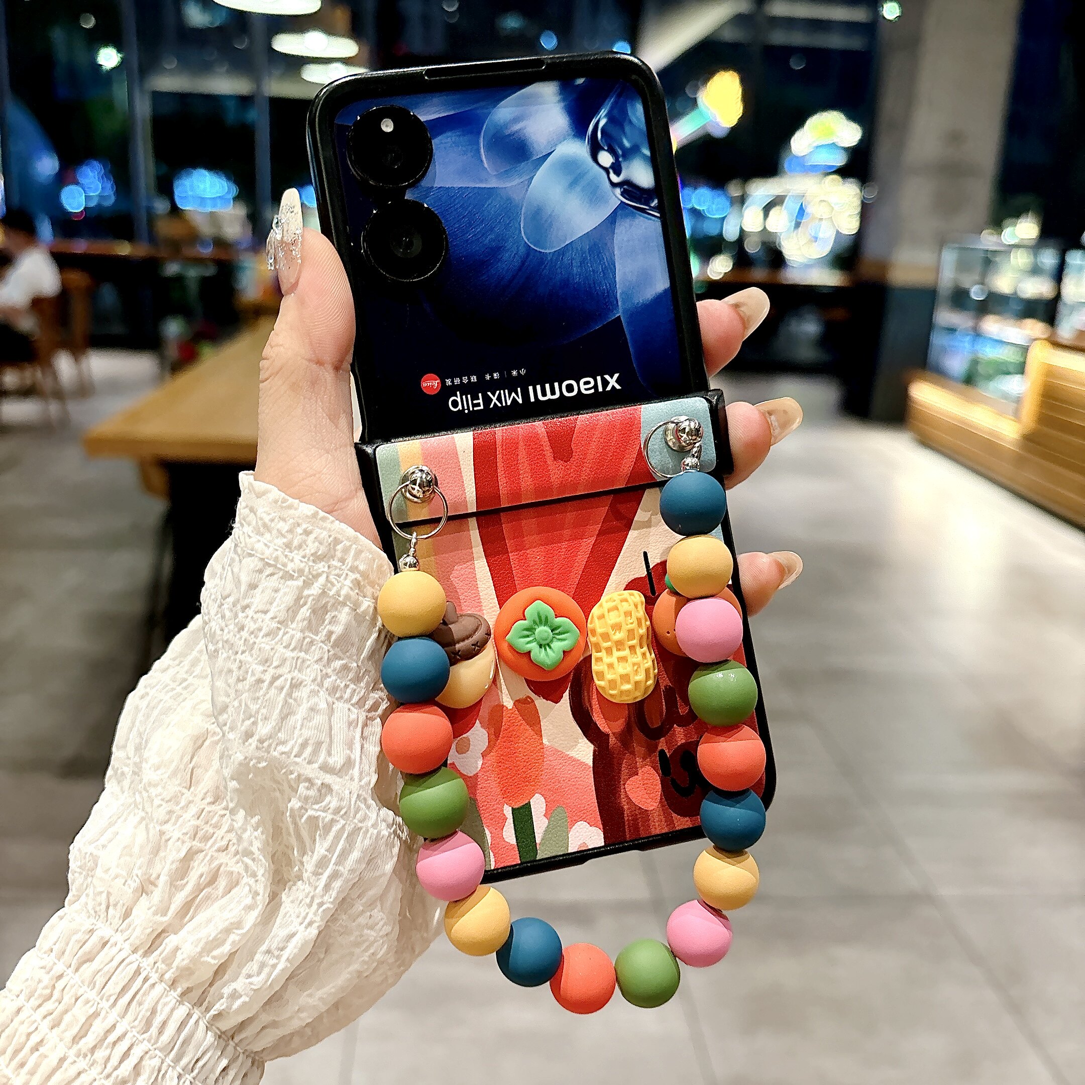 谭松韵同款适用小米mixflip手机壳荣耀magicvflip2折叠屏好事新款好柿发生三星zflip7皮质保护套手提全包防摔