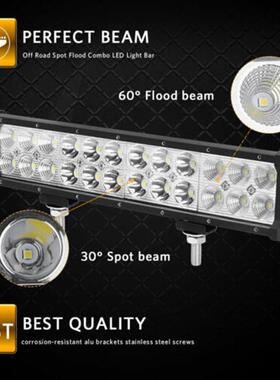 新款 汽车LED Light Bar 72W工作灯汽车射灯改装车顶灯长条灯