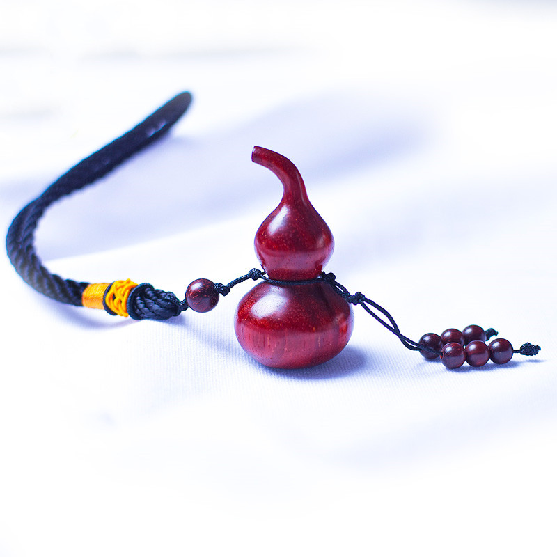 正宗小叶紫檀葫芦手把件老料檀香木汽车挂件福禄文玩工艺摆件