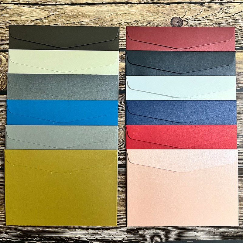 30个193*133商务贺卡信封定做珠光邀请函封套订做印刷厚质感空白