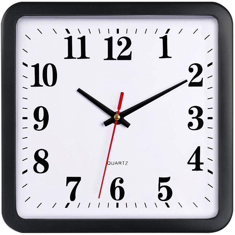 时钟表客厅家用挂钟墙上装饰儿童房卧室长方形石英钟时尚简约挂表