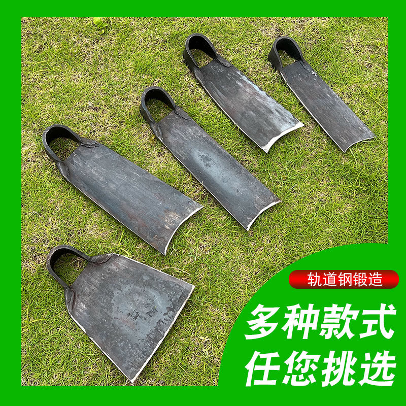 加厚锰钢钢板老式手工锻打锄头农用锄头除草挖地开荒挖竹笋宽板锄