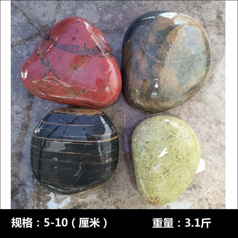 长江天然五彩鹅卵石鱼缸造景石珊瑚缸南美草缸水族鱼池装饰石头
