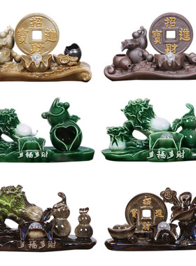 自动循环流水鱼缸增氧摆件室内家用加湿招财流水器养鱼盆喷泉瀑布