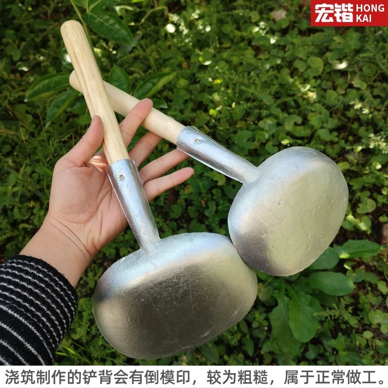湘西土家铝锅铲轻便小巧炒菜舀汤农村家用手工锻打老式木柄炒勺