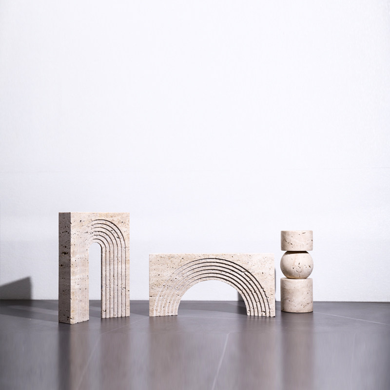 欧式宅寂风进口天然洞石摆件现代家居酒店样板间别墅桌面玄关装饰,家居饰品,装饰摆件,淘宝优惠券,粉丝福利购,淘宝优惠卷