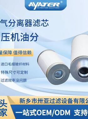 卅亚过滤螺杆空压机油分575076301 玻纤滤芯油气分离器过滤芯