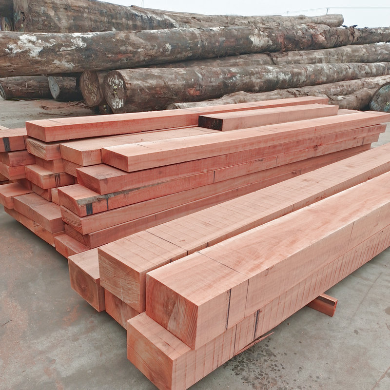 菠萝格防腐木方枕木古建横梁原木圆柱防腐板材长廊立柱凉亭木料板