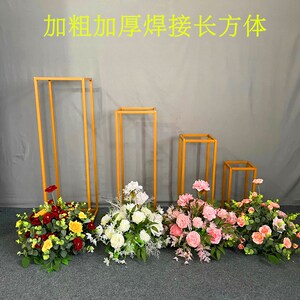 婚庆几何路引加粗道具铁艺方框酒店礼堂布置橱窗装饰摆件T台花架