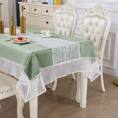 欧式纯色餐桌餐桌布蕾丝桌旗白色花边长方形法式茶几台布简约布艺