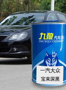 九狼汽车漆大成品众改色车喷烤宝漆来补漆深黑色开罗金亮银玛瑙红