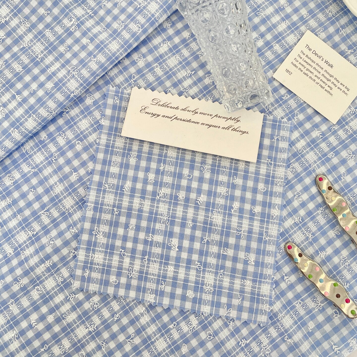 小清新ins韩系格子提花涤棉布料 衬衫桌布抱枕手工diy床单窗帘