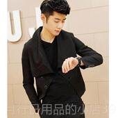 时个尚新款 另类秋修身 潮男装 正品 韩版 小服性夜店发型师短西西装 款
