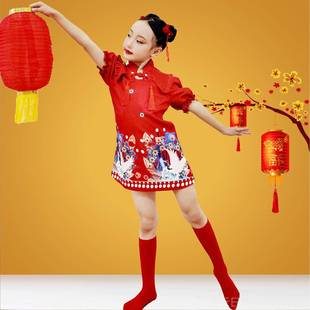 正品欢乐舞蹈元旦新喜年庆儿童演出服元日服服风中国风六一演出儿