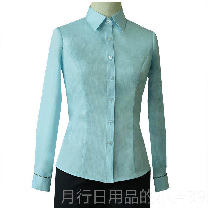 正品银晶斯侯2019新款邮邮局工装长袖女衬衣制服政储蓄服行工作衬