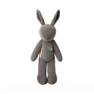 正品童子 兔偶偶灰兔/明月入怀 陪伴玩文艺玩兔子问公仔毛绒礼物