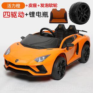 正品儿坐童电动车仿真博基四轮遥控跑车尼可人小孩玩具汽车摇摆童