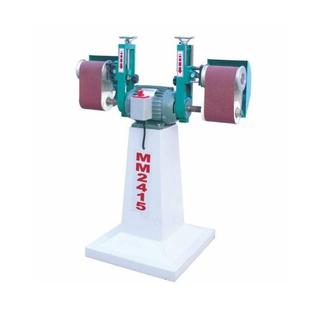 小型抛光机MM2415卧式 海绵砂砂带机打磨机海绵轮磨光机双头砂