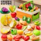 儿童水果切切乐玩具仿真蔬菜可剥皮可啃咬果蔬榴莲女孩过家家玩具