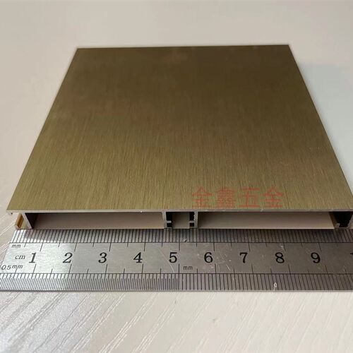 铝合金10公分平面地脚线100mm铝合金踢脚线橱柜挡板 拉丝金/哑黑