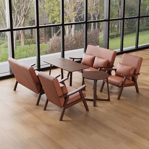 奶茶店咖啡厅桌椅组合休闲书吧酒吧民宿茶楼卡座沙发休息区商用