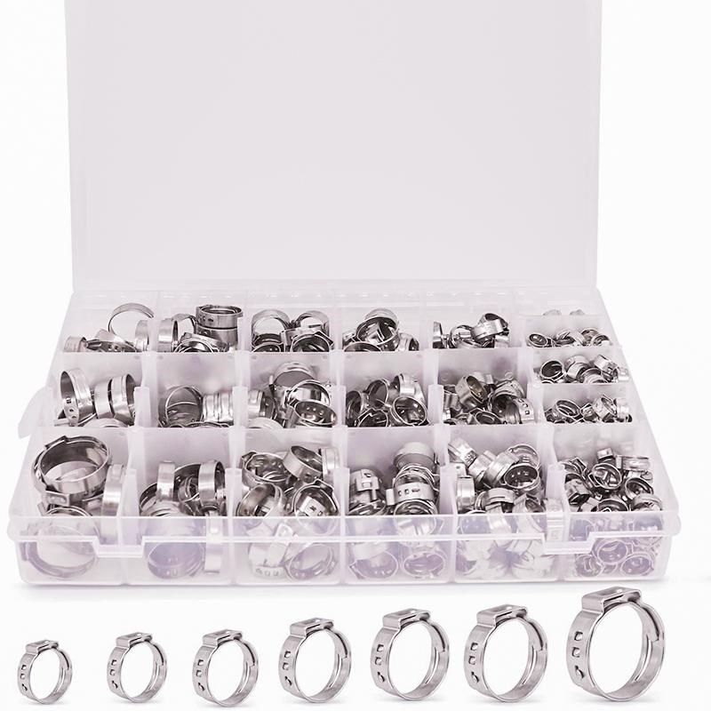530个盒装 304不锈钢/单耳无极卡箍水管卡紧固喉箍油管卡扣夹子,标准件/零部件/工业耗材,卡箍/抱箍/喉箍,淘宝优惠券,粉丝福利购,淘宝优惠卷