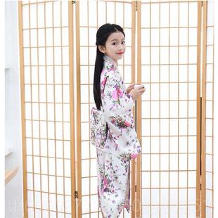 古童装女日本儿男女和服传孔雀花和统覆古童民族范学生表演服式演