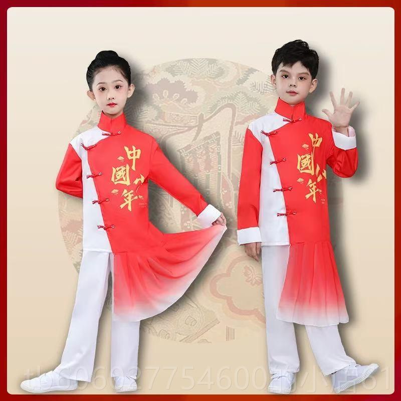 儿舞童诗AIG唱班表演服中式诗歌朗诵青少年汉语讲扇子小中小学装