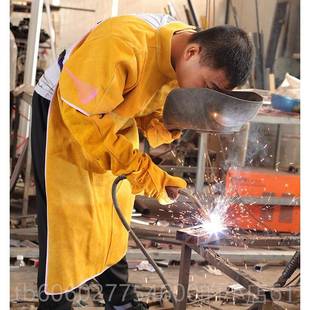 中固牛皮阻电焊防护焊工工作服防烫燃高温皮衣耐氩弧焊RZW焊服接