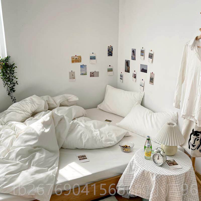 高档ins混搭5四件套纯棉全棉1.床上用被单人学生品宿舍三件套床双