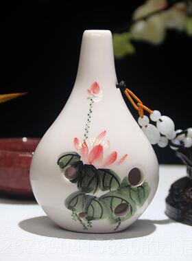 高档ze陶ro6孔ac调 笛六孔陶笛中音C调绘初学手乐器包邮