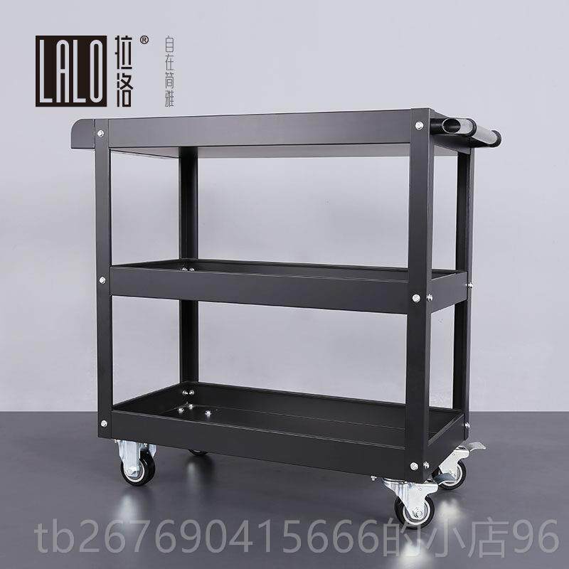 高档拉洛LLO金 黑色油画绘画工具 画架三层小推车A 属移动颜车料