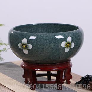 高档景镇陶瓷金鱼缸碗德莲睡莲盆大号乌龟缸鱼盆家用小养鱼缸客厅