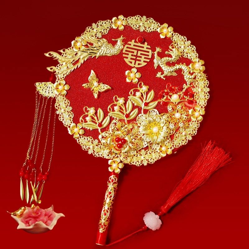 结婚扇子成品新娘秀禾服团扇出嫁喜扇成品diy中式秀禾扇子古风婚,节庆用品/礼品,新娘配件,淘宝优惠券,粉丝福利购,淘宝优惠卷