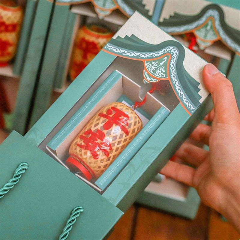 潮汕人家礼盒-油纸灯笼1个装竹编小灯笼潮汕手工迷你灯笼文化礼品,节庆用品/礼品,灯笼,淘宝优惠券,粉丝福利购,淘宝优惠卷