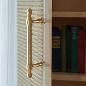 zpk中古法式 柜橱柜抽屉家具水滴形长把手 金色黄铜小拉手衣柜门鞋