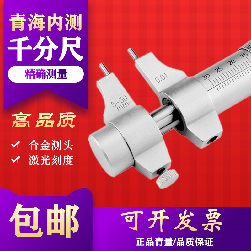 青量内测内径千分尺 测内孔圆孔内槽直径青海5-30 0.01mm配校对环
