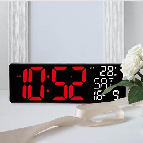 1寸新多功能电子闹2钟AZL6国语言换创意数字时款钟切挂钟11