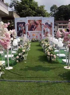 白色酒店竹节金婚色庆坪子户椅外地礼宾客宴会水婚晶ZQT透明道具